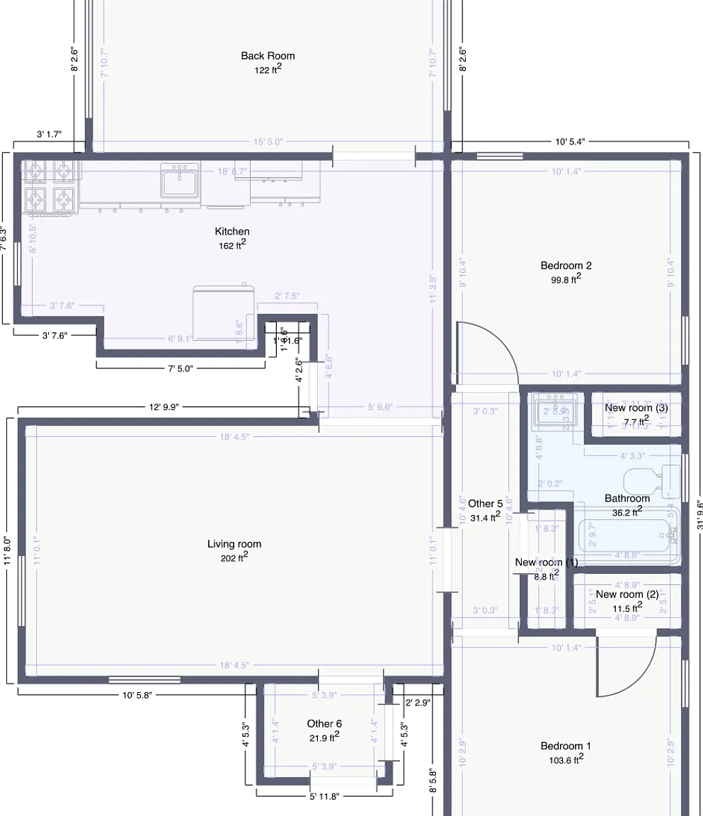 2 bed, 900 sqft, $2,500 — Photo 2