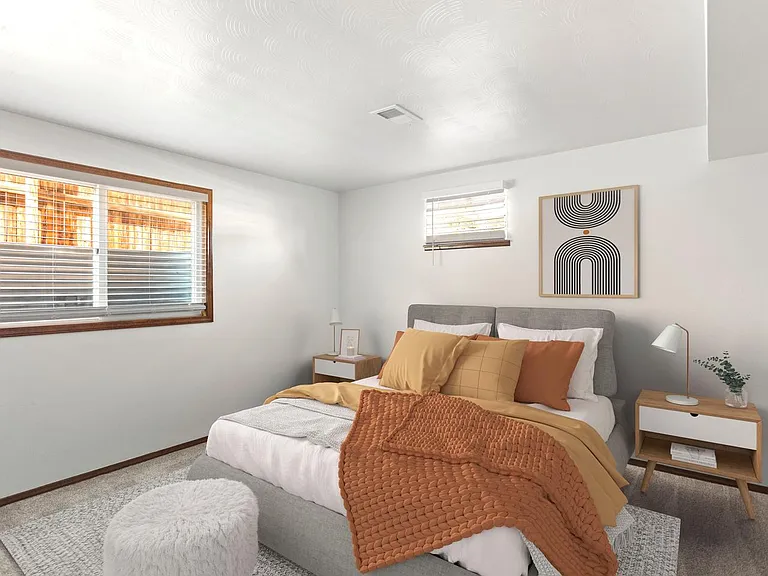 Bedroom 4. This image shows a virtually furnished space. Bedrooms come unfurnished.