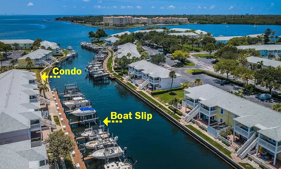 Condo and boat slip location provide direct access to Tampa Bay