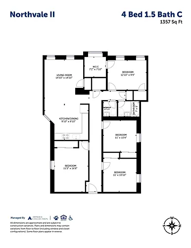 Floor plan 4 Bed 1.5 Bath C