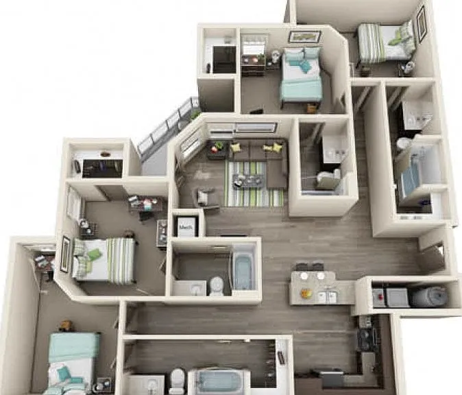 D2: 4 Bed 4 Bath D2: 4 Bed 4 Bath