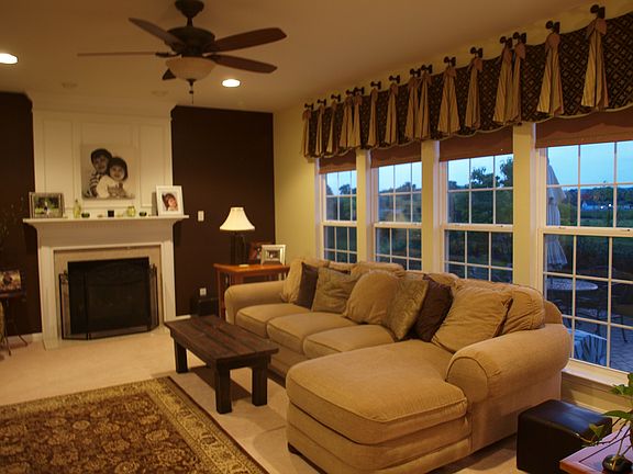 Family room overlooks back