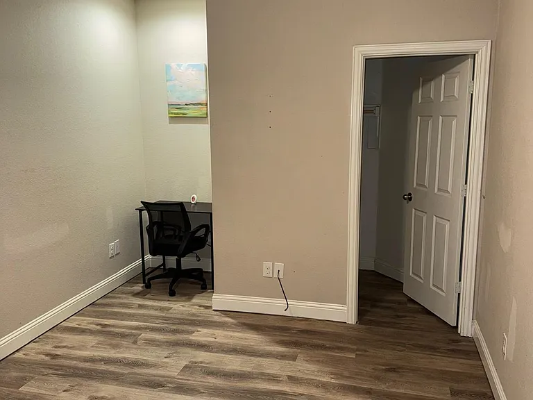Enjoy the luxury of a spacious walk-in closet, perfect for keeping your wardrobe organized.