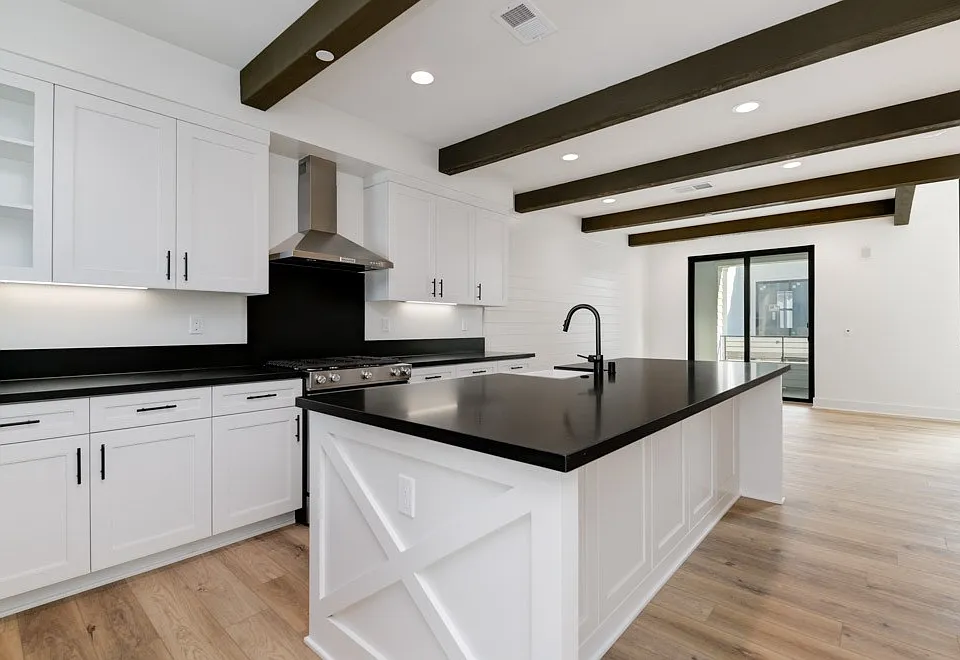 Granite Countertop, Kitchen Aid Stainless Steel appliances, Gas Range,