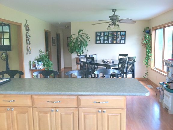 View from kitchen to bathroom and 2 bedrooms down hallway