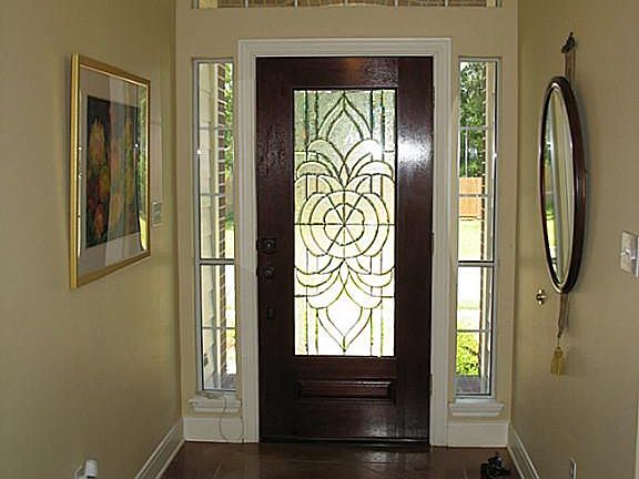   Leaded Glass Door Entry