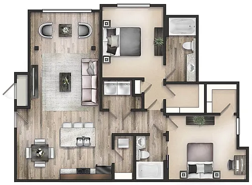 Floor plan The Vista with Sunroom
