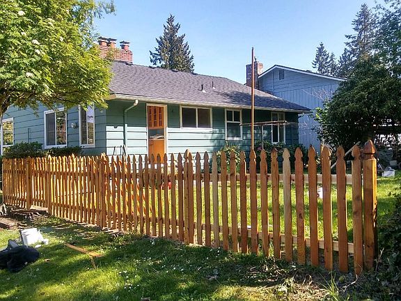 Fenced backyard