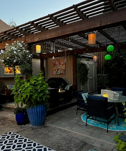A raised seating area is perfect for your patio furniture or inflatable hot tub.