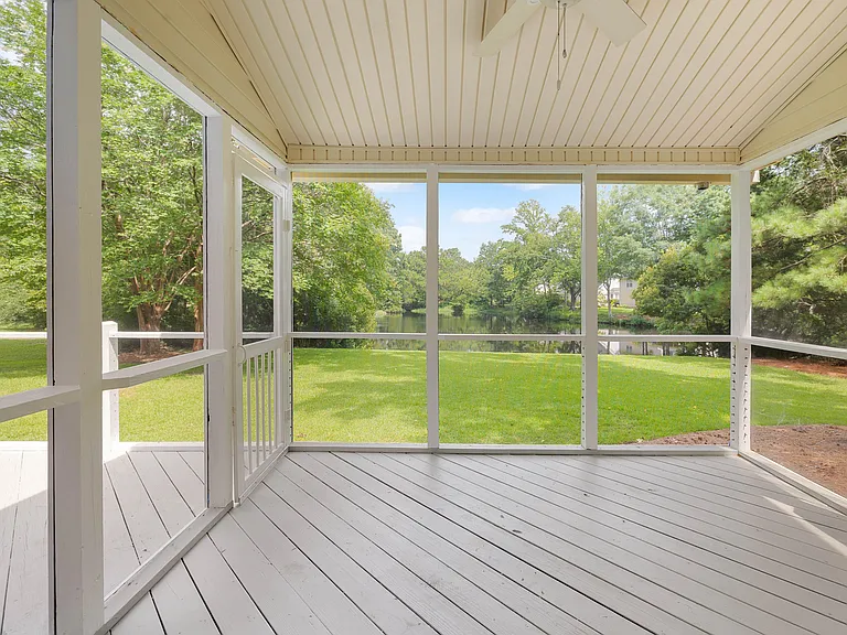 Screened back porch