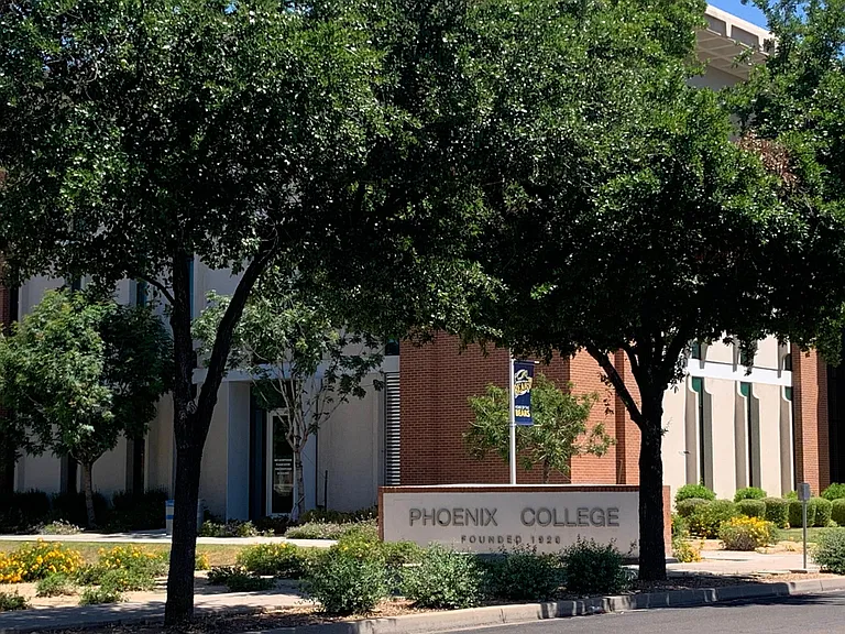 Phoenix College across the street