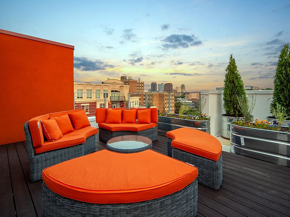 Roof Terrace Garden overlooking downtown Raleigh