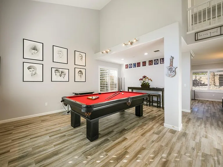 Pool table game room