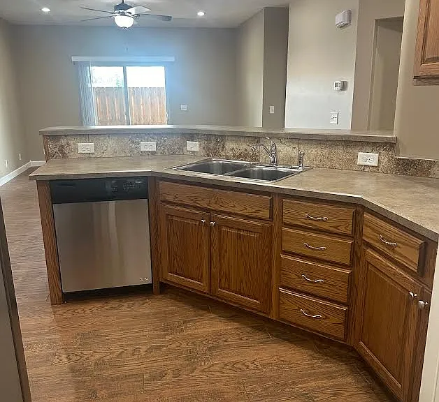 View from Laundry Room into Kitchen