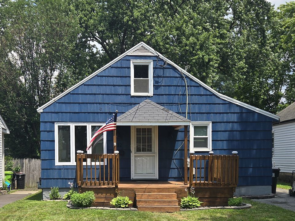 Refinished porch and perennials.