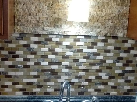 marble Mosaic backsplash 