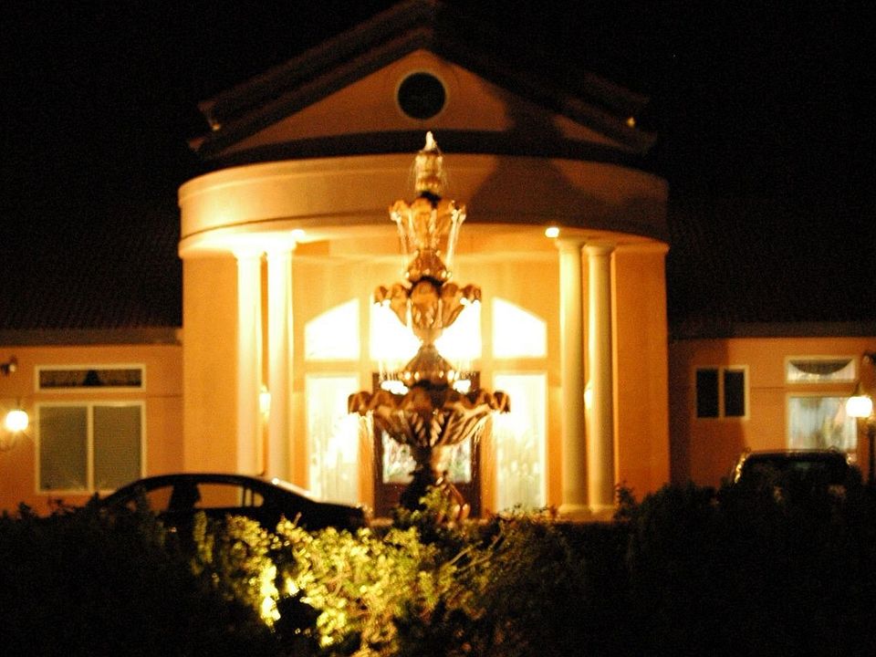 Front of home at new year party