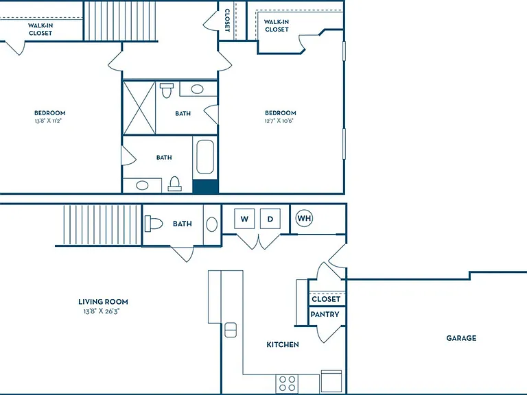 2 Bedroom | 2.5 Bath | 1230 SF 2 Bedroom | 2.5 Bath | 1230 SF