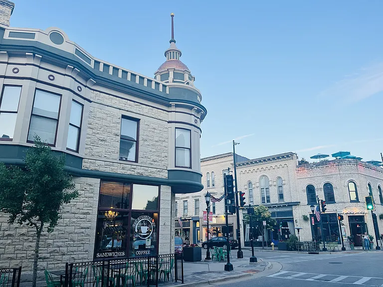 Down Town Waukesha. Known for family friendly Saturday Farmers Market and Friday Night Live.