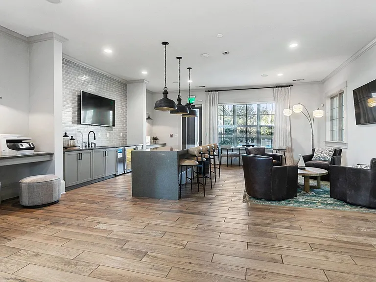 A welcoming clubhouse with comfortable seating and space to gather