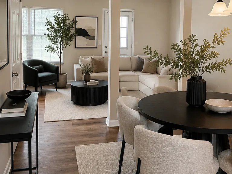 Living Room and Dining Room