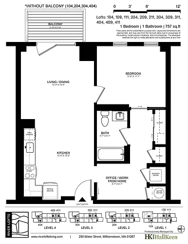 Floor plan One Bedroom A1 - Coming Fall 2026