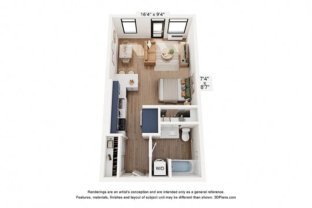 Floor plan S2 Studio 0x1