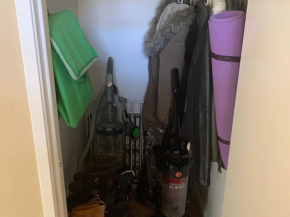 Deep living room closet