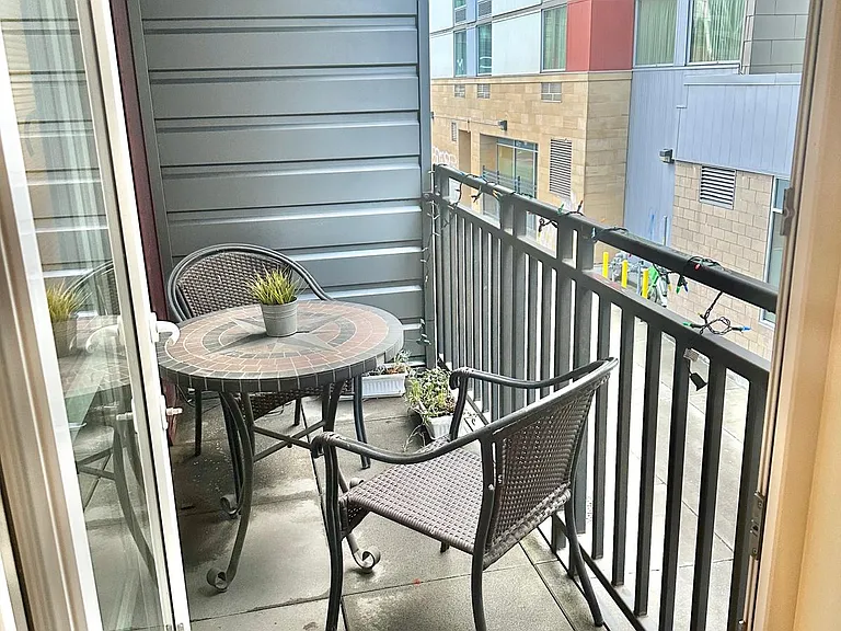 Balcony facing Alley way