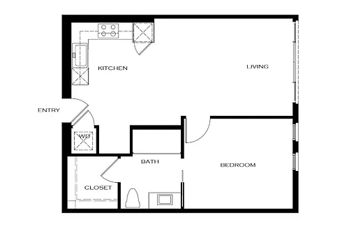 Floor plan 1 Bedroom