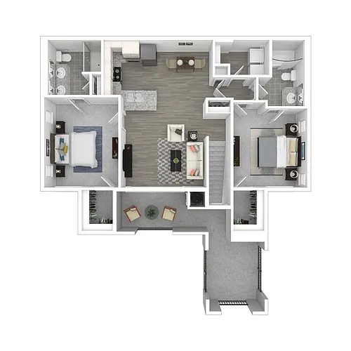 Floor plan 2X2 D - Sundeck