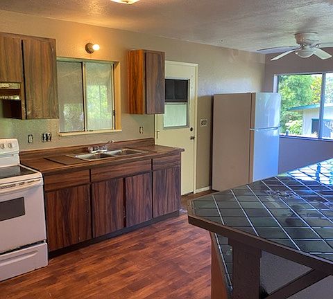 Open kitchen concept.