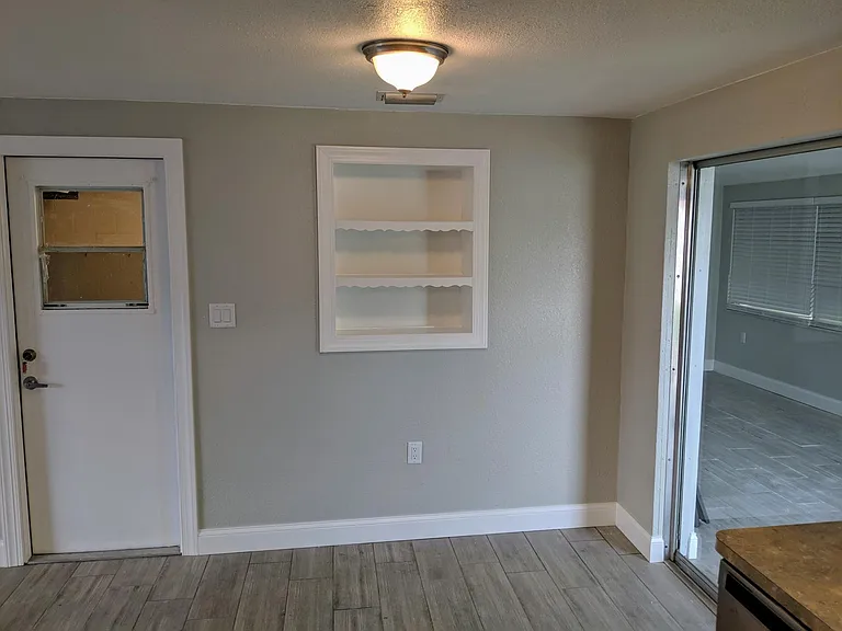 View from Kitchen (bonus room to the right, main living area on the left)