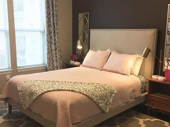 Bedroom easily accommodates queen- or king-sized bed
