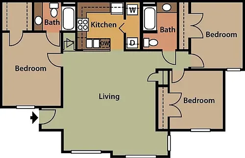 Floor plan 3 Bedroom Executive