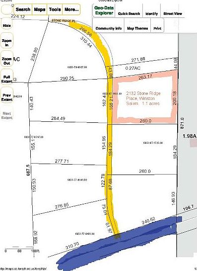 Blue area is Union Cross Rd