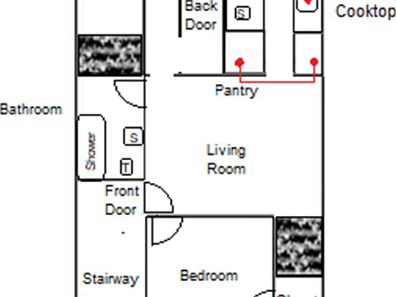 Rough Layout of over 600 sq ft of bright airy living round the block from the Arsenal Yards