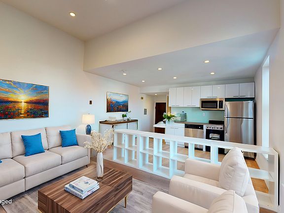 Virtually staged living room