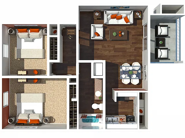 Floor plan 2 Bedroom
