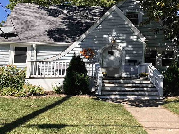 A large porch greets guests