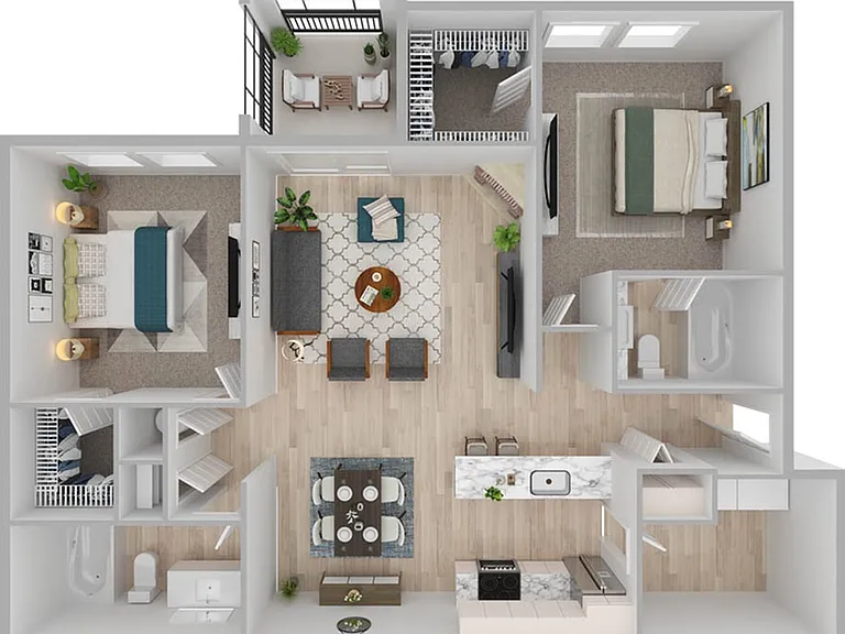 2 Bedroom | 2 Bath | 1092 SF 2 Bedroom | 2 Bath | 1092 SF