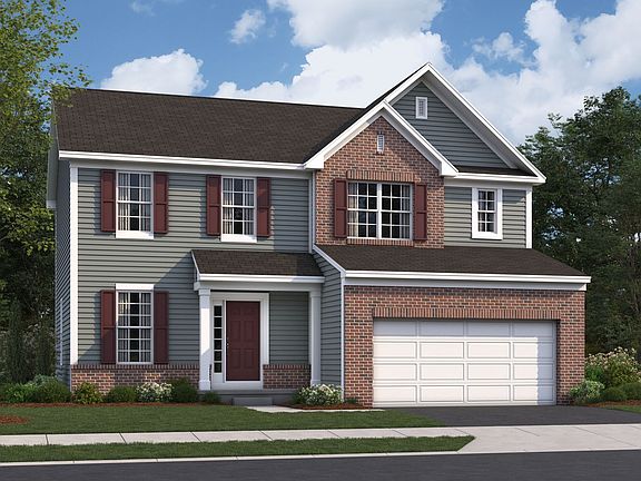 Dearborn Elevation A with Brick