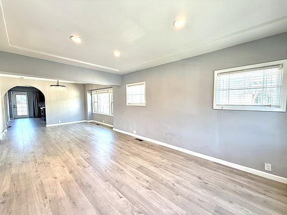 Living room and dining room