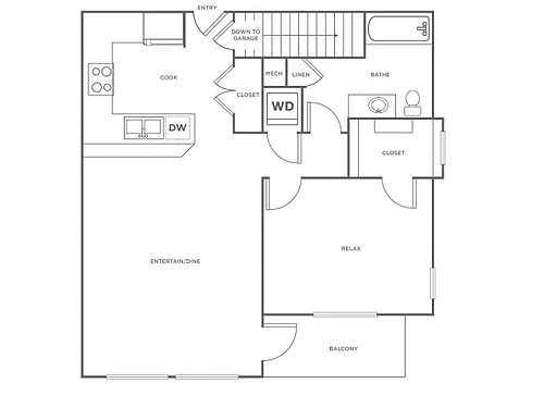 Floor plan A2 - Renovated