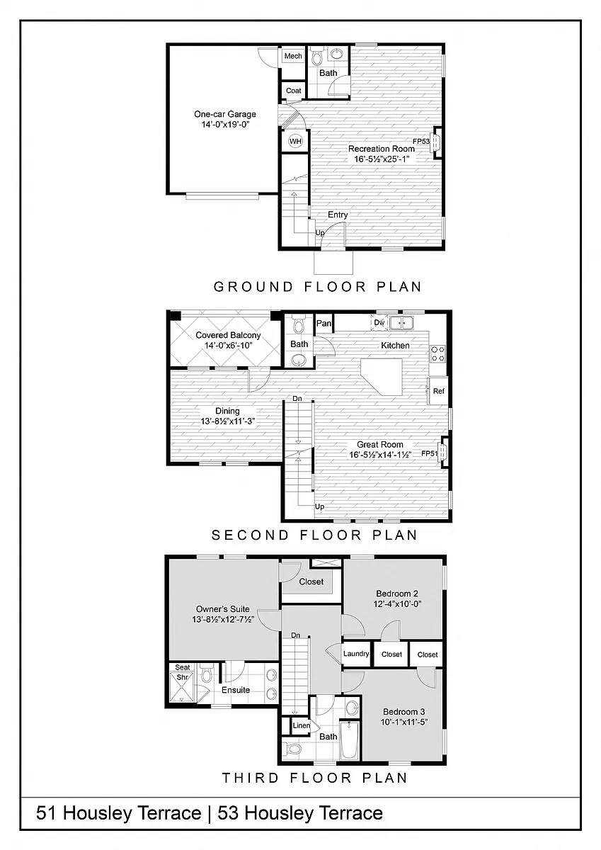 Floor plan Townhome - 51 53