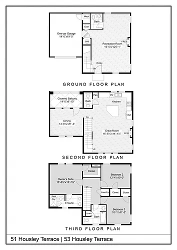 Floor plan Townhome - 51 53