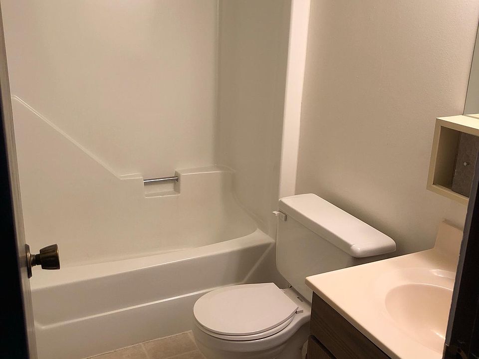 bathroom, one piece tub shower for easy cleaning