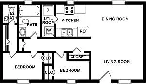 Floor plan 2 Bedroom