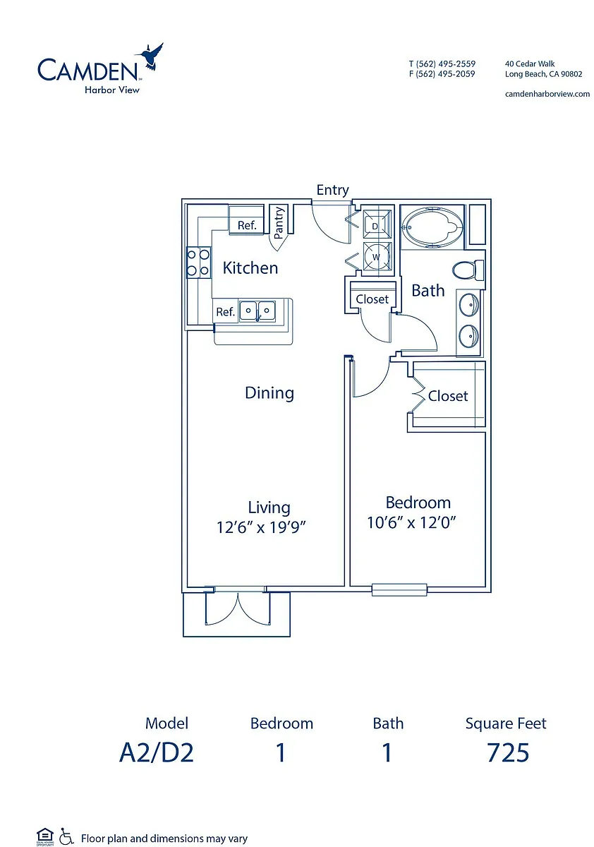 Floor plan A2/D2