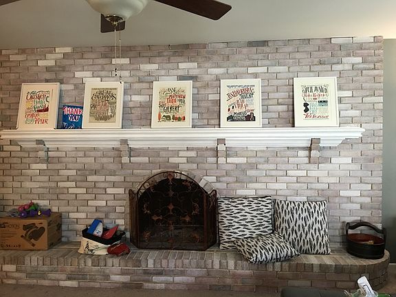 White Washed Fireplace